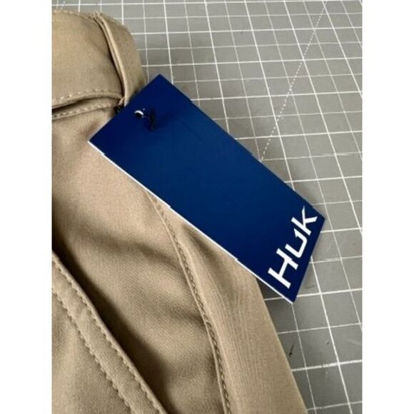 Huk Womens Pursuit Knit-Waist Shorts Tan/Khaki Size Large - Picture 4 of 7